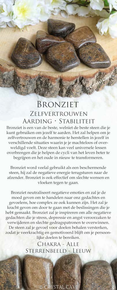 Bronziet edelsteen kaartje - Crystal Cave