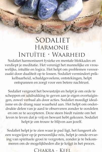 Sodaliet edelsteen kaartje - Crystal Cave