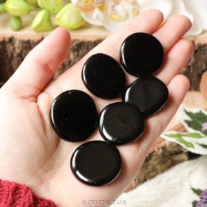 Zwarte obsidiaan schijfjes - Crystal Cave