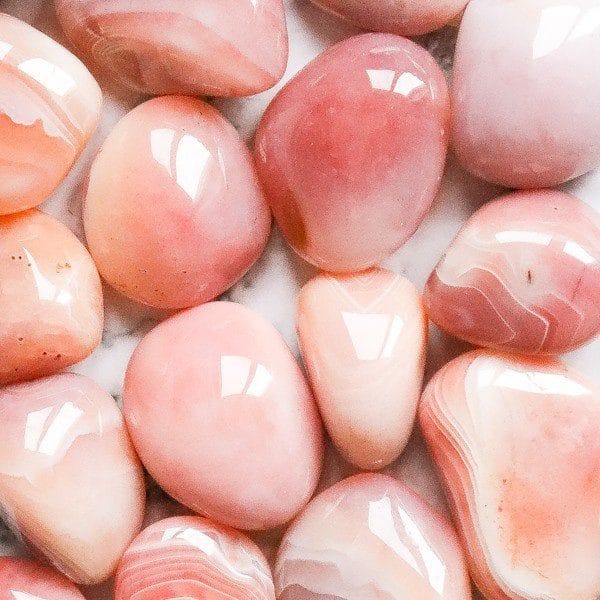 Edelstenen en Mineralen A 10 Abrikoos agaat - Crystal Cave