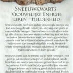 Sneeuwkwarts edelsteen kaartje - Crystal Cave
