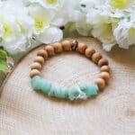 Amazoniet houten armband - Crystal Cave
