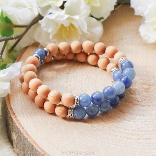 Blauwe aventurijn armband heren - Crystal Cave