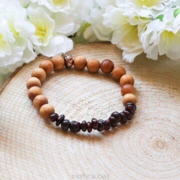 Granaat houten armband - Crystal Cave