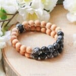 Sneeuwvlok obsidiaan armband heren - Crystal Cave