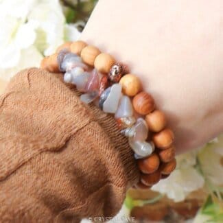 Splitstenen armband botswana agaat - Crystal Cave