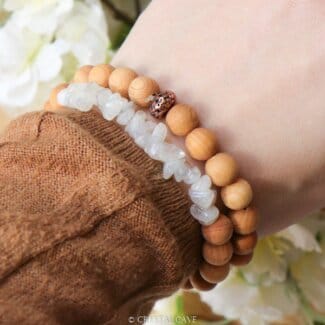 Splitstenen armband regenboog maansteen - Crystal Cave