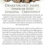Drakenbloed jaspis edelsteen kaartje - Crystal Cave