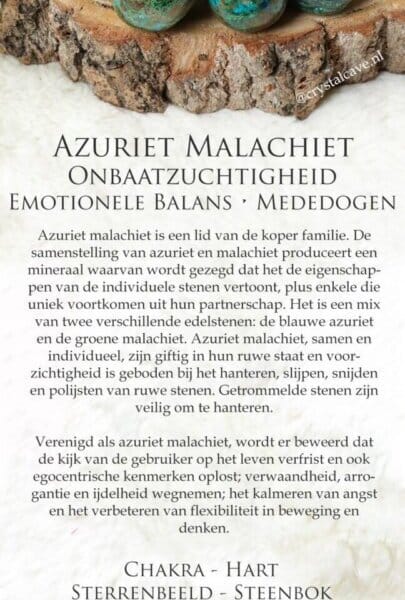 Azuriet malachiet werking - Crystal Cave