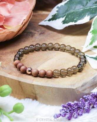 Rookkwarts 6mm armband - Crystal Cave