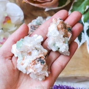 Apofyliet stilbiet heulandiet cluster - Crystal Cavbe
