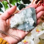 Blauwe chalcedoon ketting - Crystal Cave