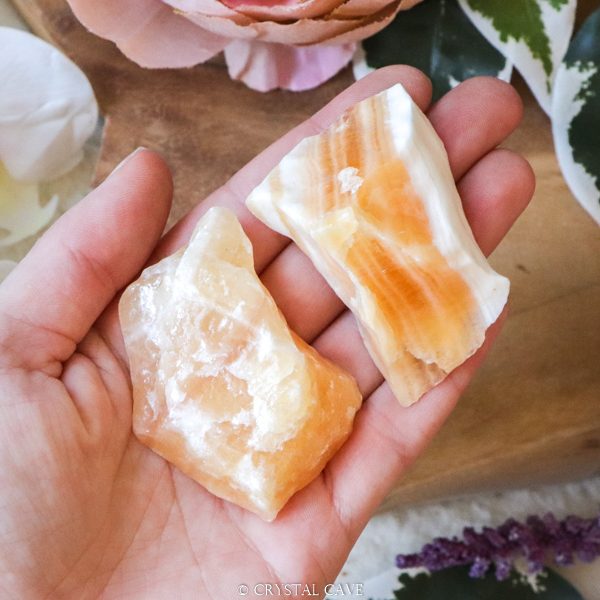 Oranje calciet brok - Crystal Cave