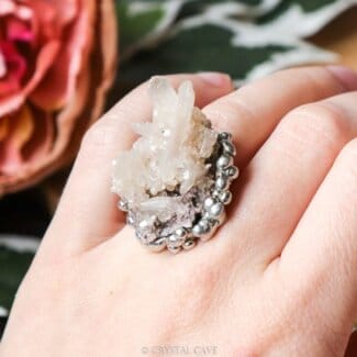 Handgemaakte ring stilbiet - Crystal Cave