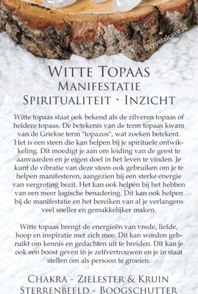 Witte topaas werking - Crystal Cave