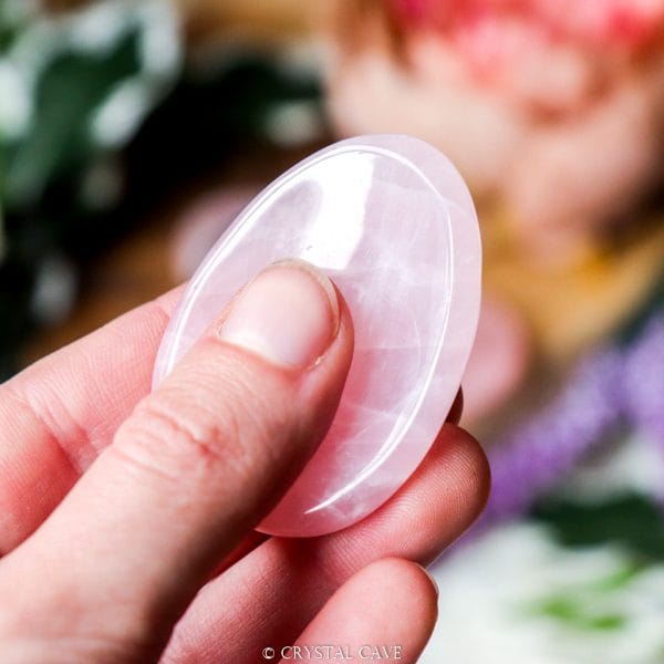 Rozenkwarts worry stone - Crystal Cave