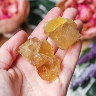 Gele fluoriet ruw - Crystal Cave