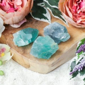 Ruwe blauwe fluoriet brok - Crystal Cave
