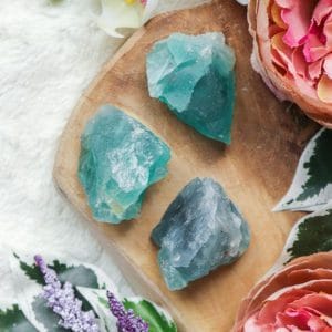 Ruwe blauwe fluoriet kopen - Crystal Cave