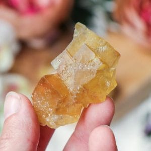 Ruwe gele fluoriet - Crystal Cave