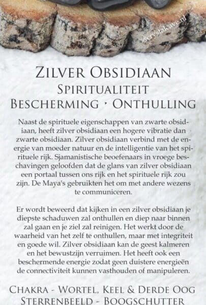 Zilver obsidiaan betekenis - Crystal Cave