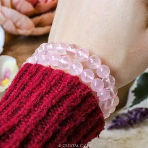 Rozenkwarts 8mm armband - Crystal Cave