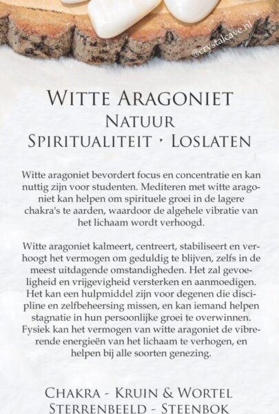 Witte aragoniet betekenis - Crystal Cave