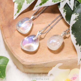 Angel aura ketting zilver - Crystal Cave