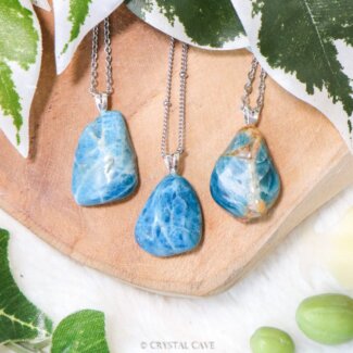 Blauwe apatiet 925 zilver - Crystal Cave