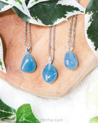 Blauwe aragoniet 925 zilver - Crystal Cave
