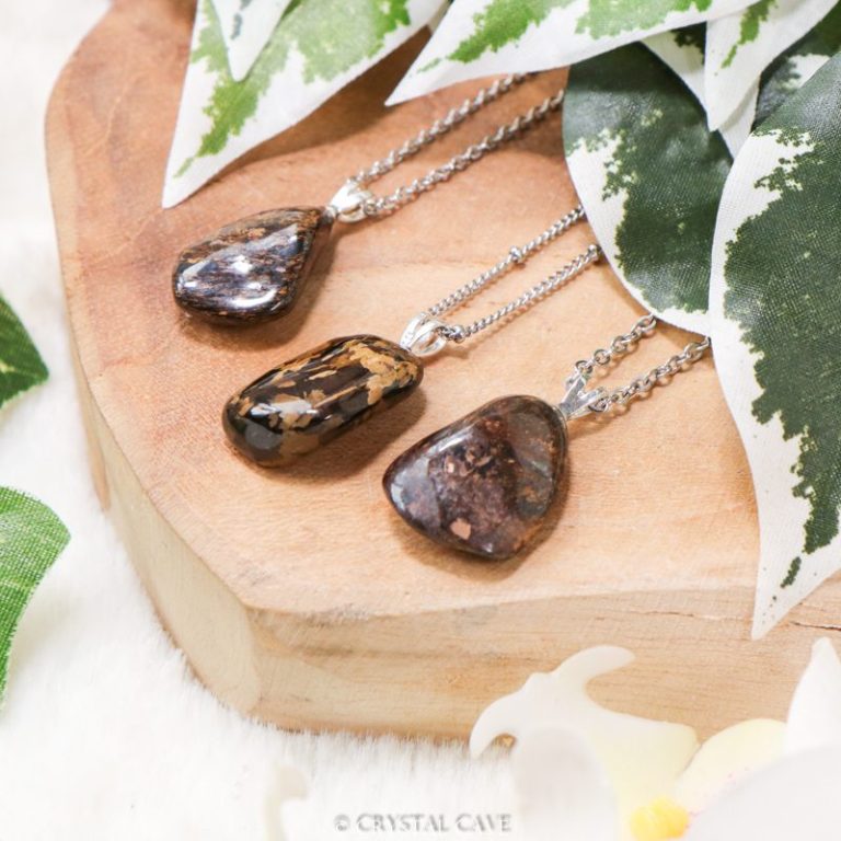 Bronziet ketting zilver - Crystal Cave