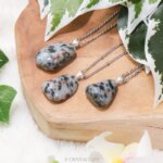 Granaat gneis actinoliet ketting zilver - Crystal Cave