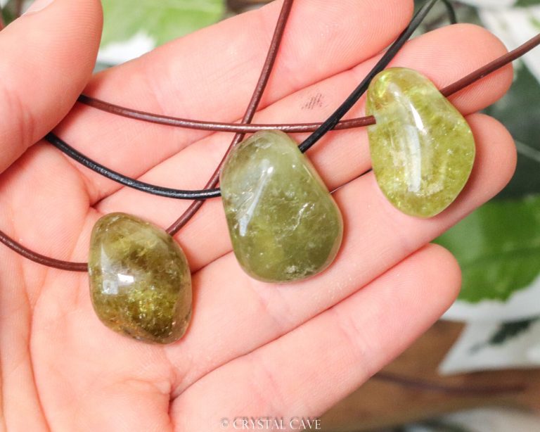 Groene toermalijn ketting - Crystal Cave