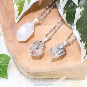 Herkimer diamant ketting zilver - Crystal Cave
