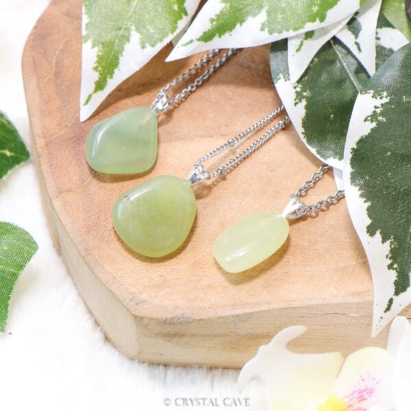 New jade ketting zilver - Crystal Cave