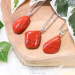 Rode jaspis ketting zilver - Crystal Cave