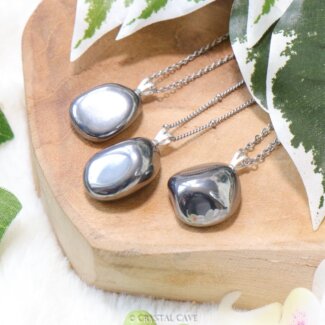 Silicium ketting zilver - Crystal Cave