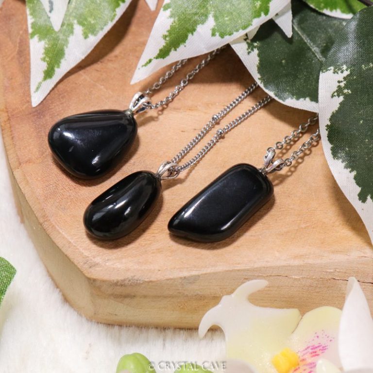 Zilver obsidiaan ketting zilver - Crystal Cave