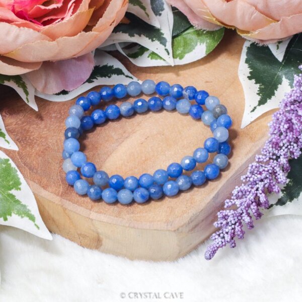 Blauwe aventurijn gefacetteerde armband - Crystal Cave