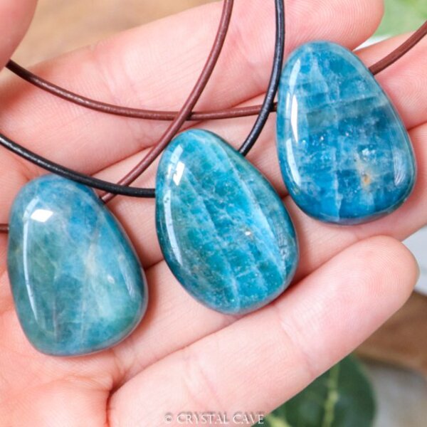 Blauwe apatiet ketting - Crystal Cave