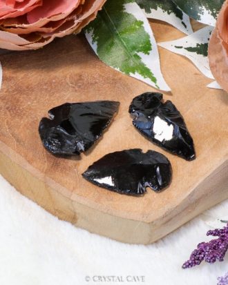 Zwarte obsidiaan pijlpunt - Crystal Cave