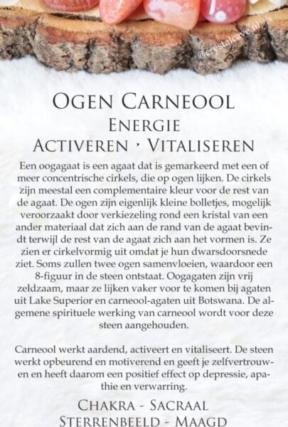 Ogen carneool betekenis - Crystal Cave