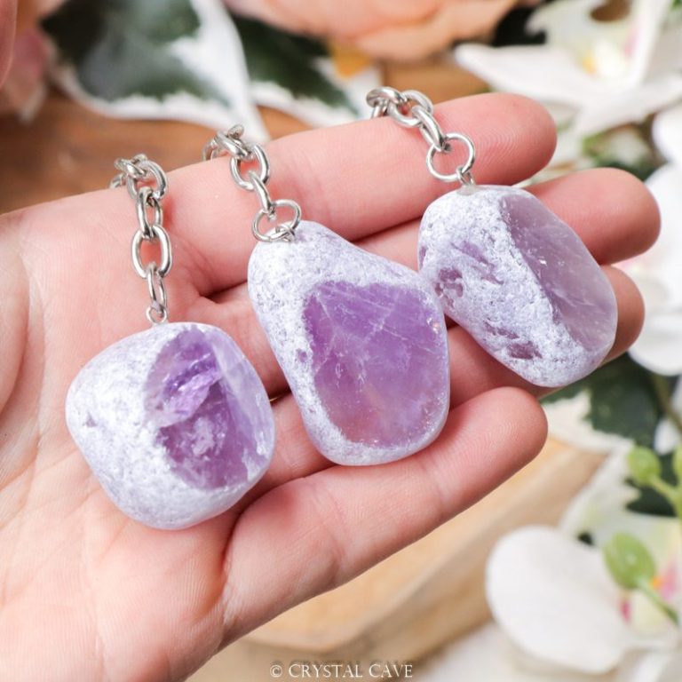 Amethist ema egg lanyard - Crystal Cave
