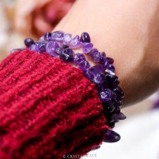 Amethist splitstenen armband - Crystal Cave