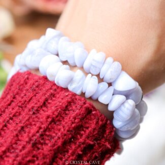 Blue lace agaat splitstenen armband - Crystal Cave