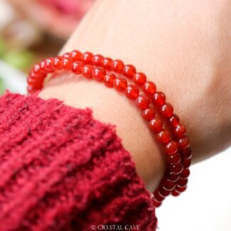 Carneool 4mm armband - Crystal Cave