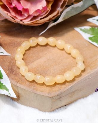 Gele calciet barock armband - Crystal Cave