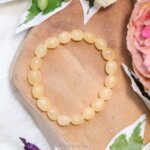 Gele calciet trommelsteen armband - Crystal Cave
