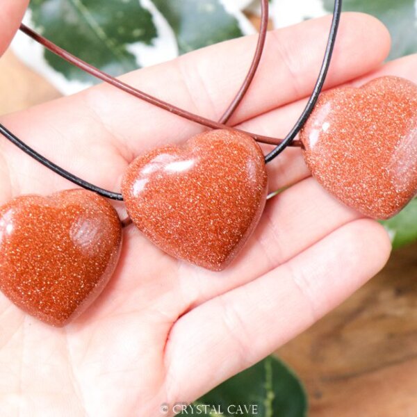 Goudsteen ketting hart - Crystal Cave