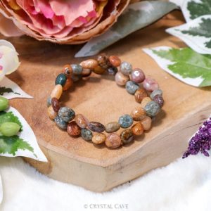 Oceaan jaspis knuffelsteen armband - Crystal Cave